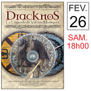 Place pour « Dracknos – La légende du Val des Murmures » – Représentation du 26/02/2022 – Séance 18h00 – La Lucarne à Arradon